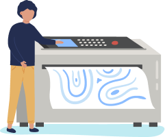 Colourful Blueprint Printing